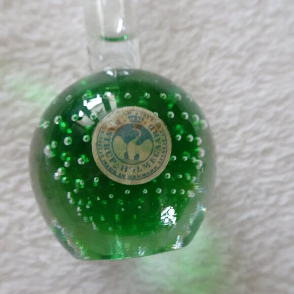 Controlled Bubble Bud Vases Ball Bottom Set of 4 Red Gray Blue Green MCM Vintage - Picture 15 of 15